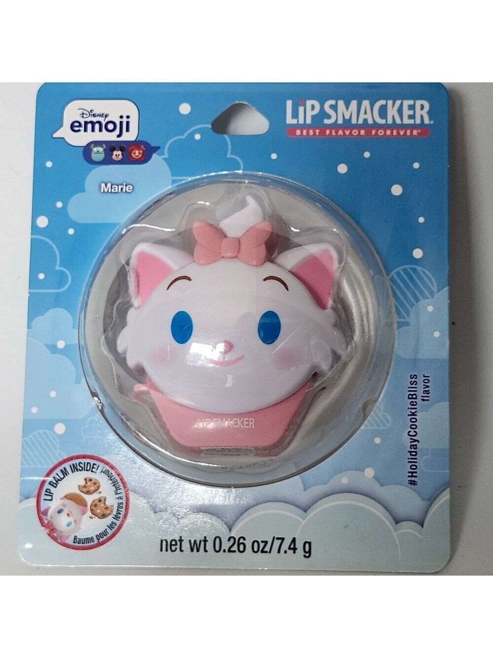 DISNEY EMOJI Aristocats Marie Lip Smacker HOLIDAY COOKIE BLISS BNIP Sealed